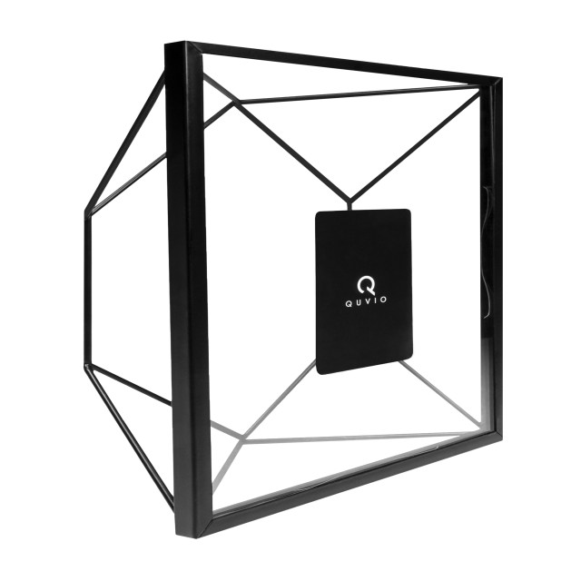 QUVIO Fotolijstje hexagon staal 15 x 15cm zwart 1395316 large