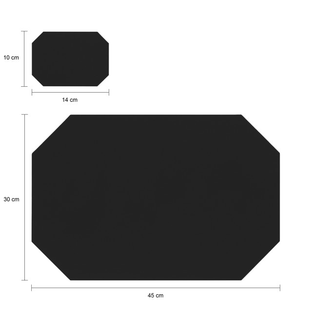 Krumble Placemat achthoekig + onderzetter pu leder - set van 6 2619306 large