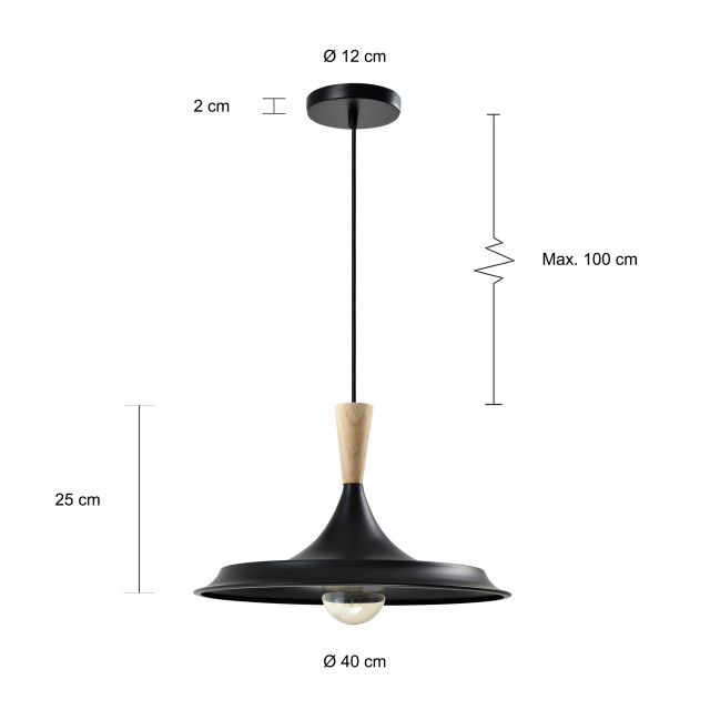 QUVIO Hanglamp quv5165l-black 1551108 large