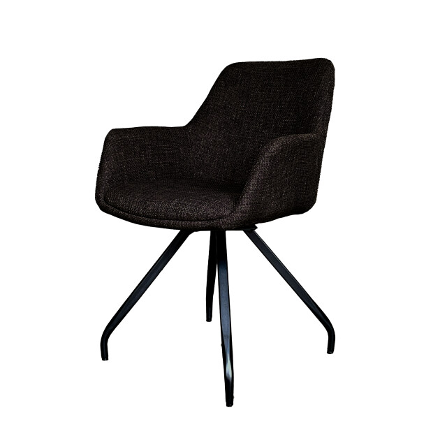 Livingfurn eetkamerstoel duke ebony - 2 stuk 2658032 large