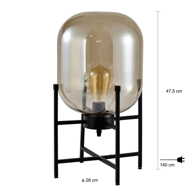 QUVIO Tafellamp in metaal rek quv5032l-black 1395161 large