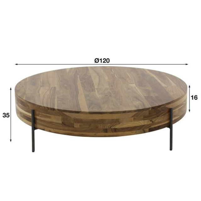 Hoyz Hoyz salontafel Ø120 daytona / massief saja natural 2185242 large