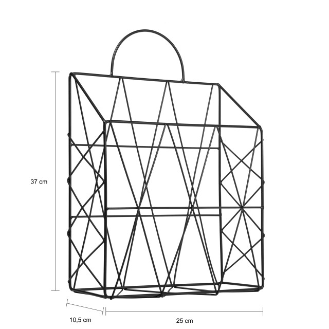 QUVIO Tijdschriften houder wandmontage metaal - 1395402 large