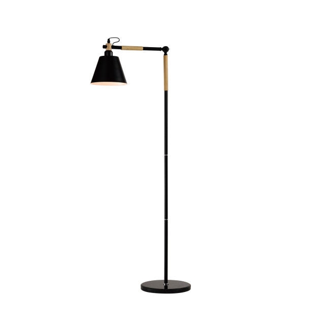 QUVIO Vloerlamp ronde lampenkap quv5038l-black 1395165 large