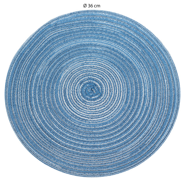 Krumble Placemat rond blauw/ set van 2 2619222 large