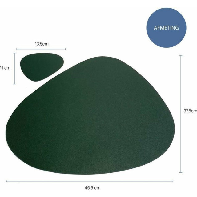 Krumble Placemat set design 4 stuks groen 2351848 large