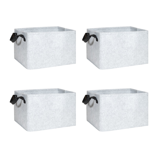 QUVIO Opbergmand vilt - set van 4 2334122 large