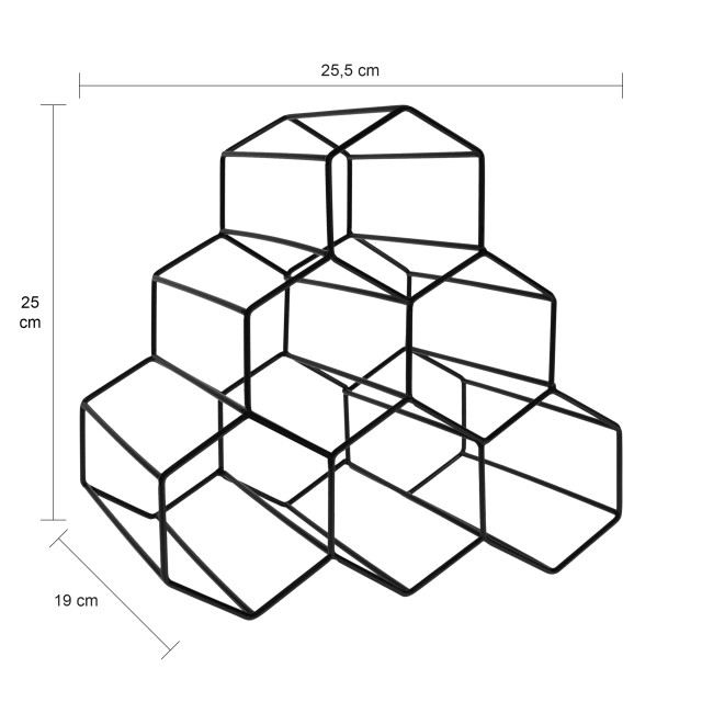 QUVIO Wijnrek voor 6 flessen metaal - 1395504 large