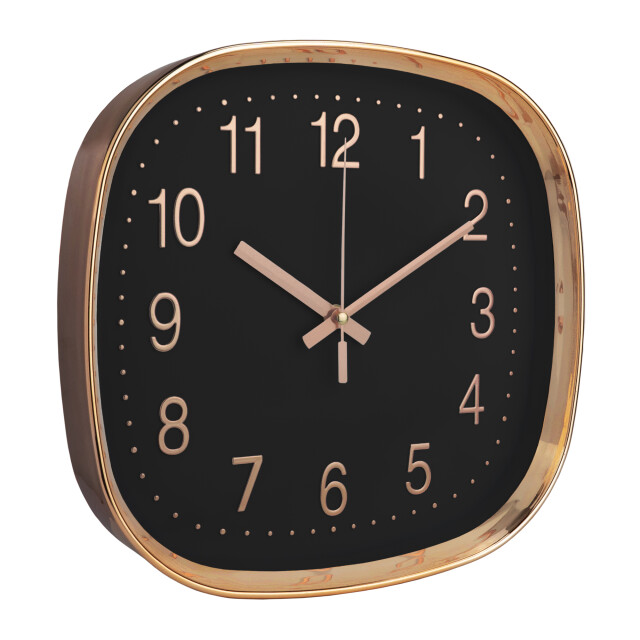 QUVIO Wandklok 30 cm en zwart 2026887 large