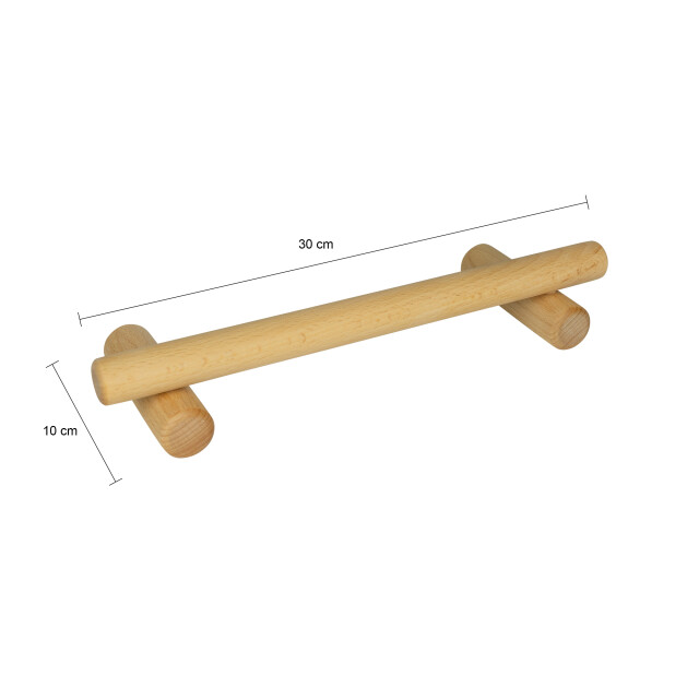 QUVIO Houten kledingrek stang hout 30 cm bruin 1973326 large