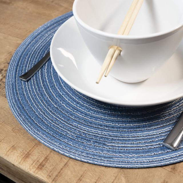 Krumble Placemat rond blauw/ set van 2 2619222 large