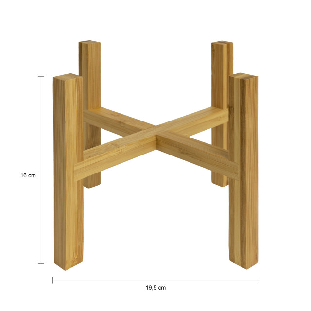 QUVIO Bloempotstandaard 4-poot hout - l 1849085 large