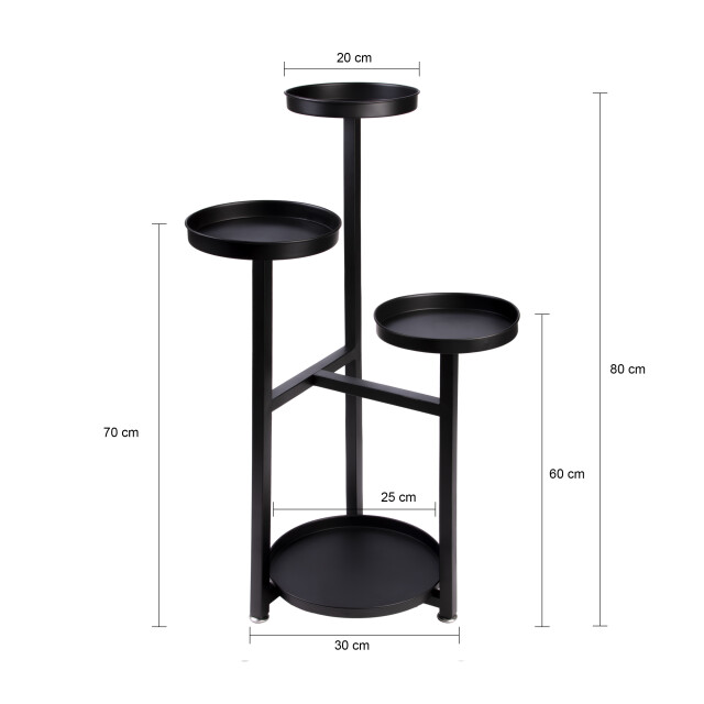 QUVIO Plantenstandaard voor 4 planten metaal - 2764601 large