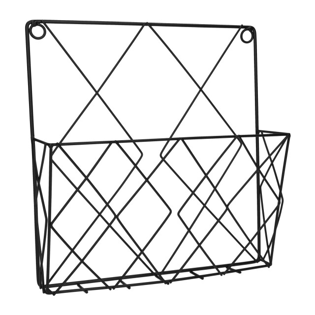 QUVIO Tijdschriften organizer wand 25 x 26 cm metaal - 2172980 large