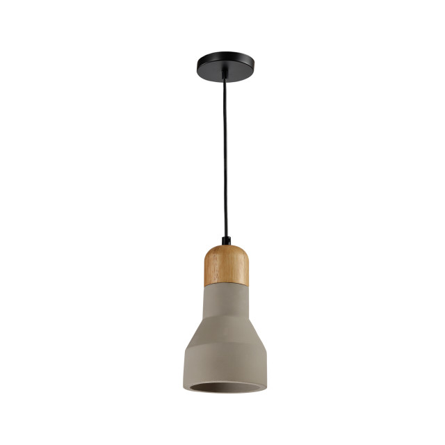 QUVIO Hanglamp hout en beton quv5047l-grey 1395194 large