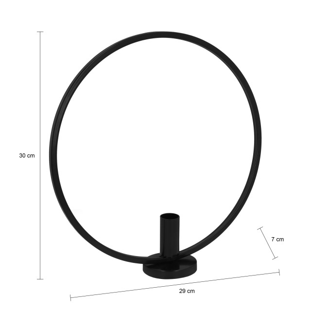 QUVIO Kandelaar rond 29 cm metaal - 2172996 large