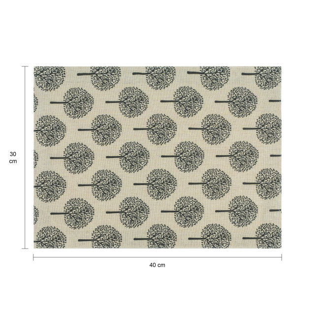 Krumble Placemat met boom patroon 30 x 40 cm katoen - set van 4 2619321 large