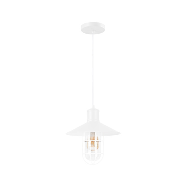 QUVIO Hanglamp metaal en glas quv5082l-white 1551122 large