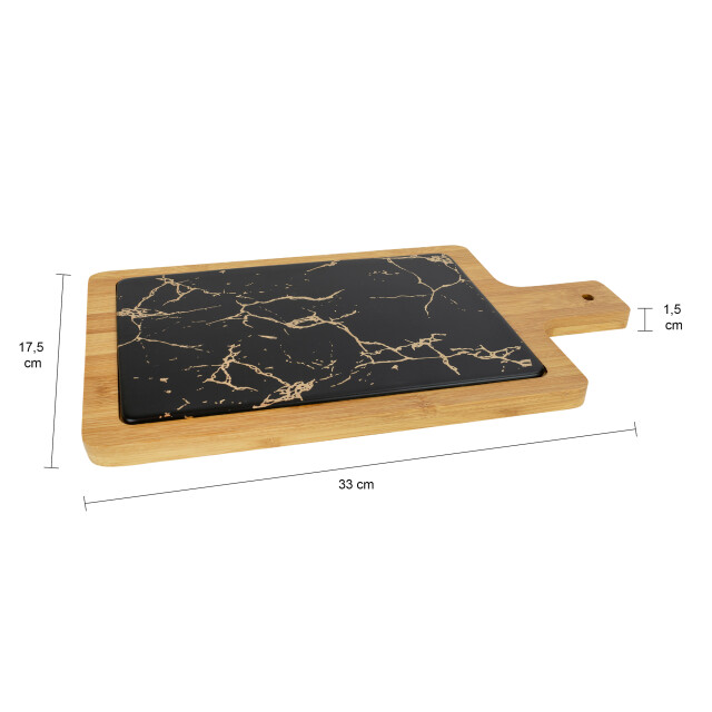 Krumble Serveerplank hout en marmer look - 1716599 large