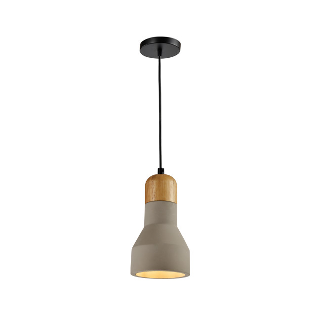 QUVIO Hanglamp hout en beton quv5047l-grey 1395194 large