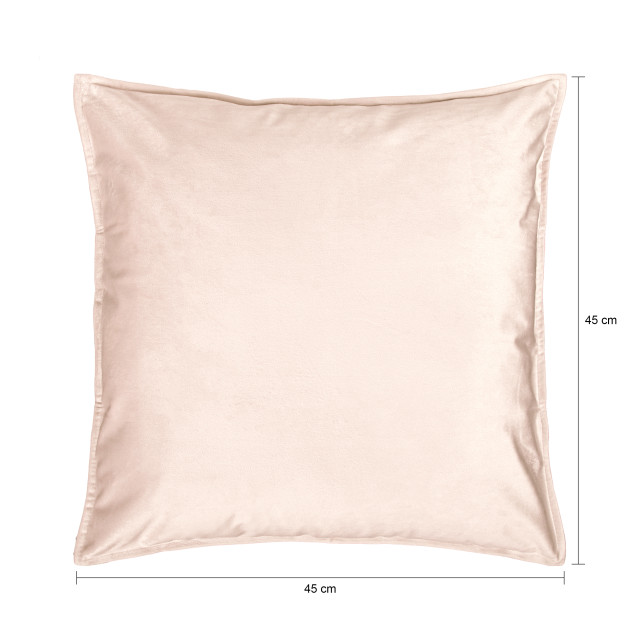 QUVIO Sierkussenhoes 45x45cm – fluweel licht roze 2912817 large