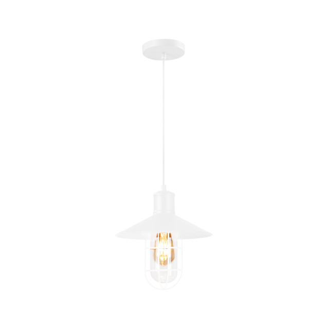 QUVIO Hanglamp metaal en glas quv5082l-white 1551122 large