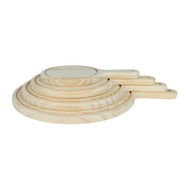 Krumble Serveerplank rond set van 4 xs + s + m + l hout 1997928 large