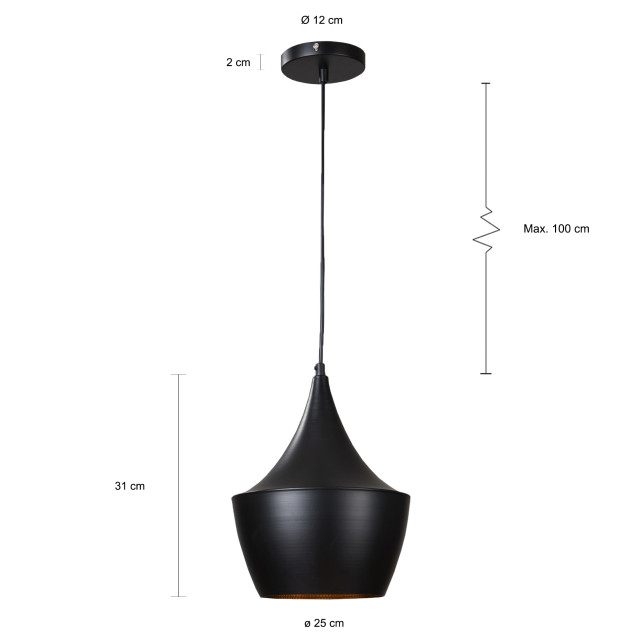 QUVIO Hanglamp rond quv5070l-black 1395228 large