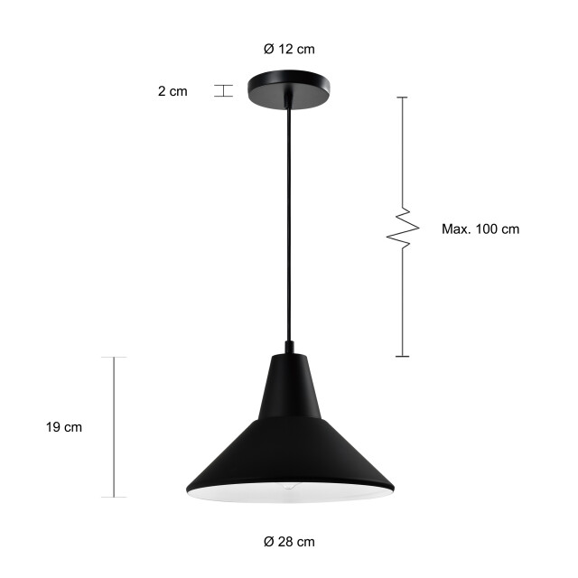 QUVIO Hanglamp rond quv5149l-black 1539439 large