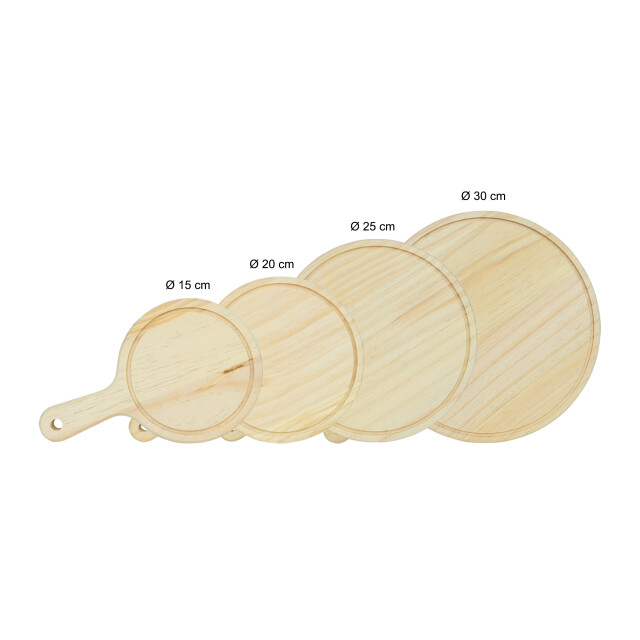 Krumble Serveerplank rond set van 4 xs + s + m + l hout 1997928 large