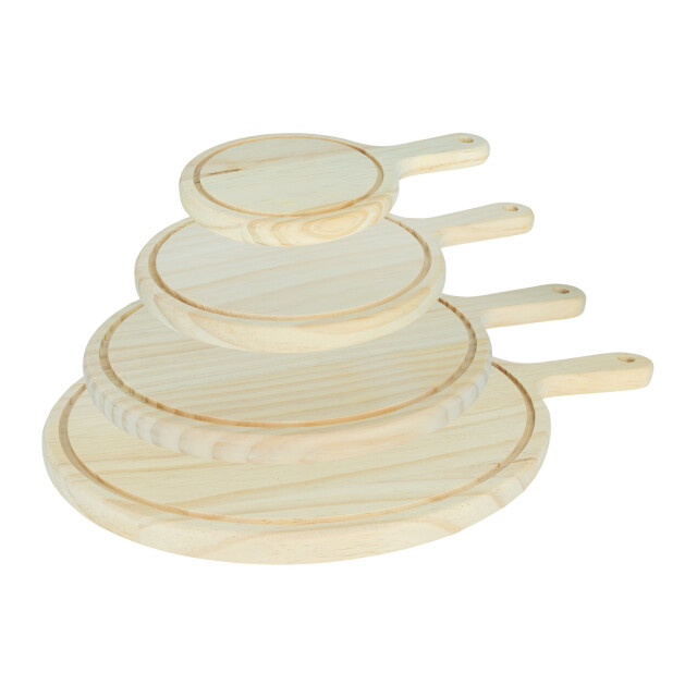 Krumble Serveerplank rond set van 4 xs + s + m + l hout 1997928 large