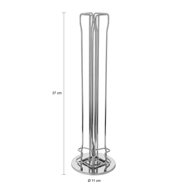 QUVIO Koffiecups standaard voor nespresso rond 40 capsules chroom 1849002 large