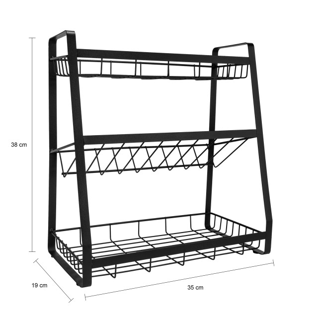 QUVIO Kruidenrek metaal met 3 planken - 2012241 large