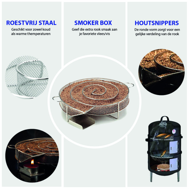 Krumble Barbecue smokerbox rond rvs 1394865 large