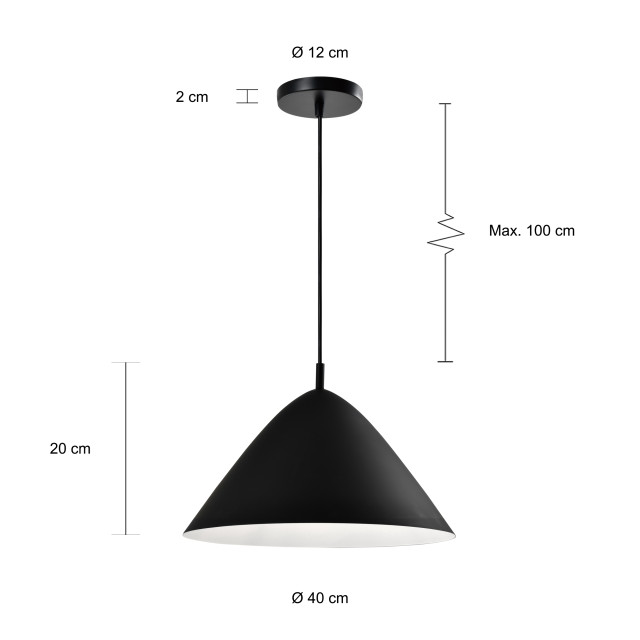 QUVIO Hanglamp rond quv5138l-black 1540307 large