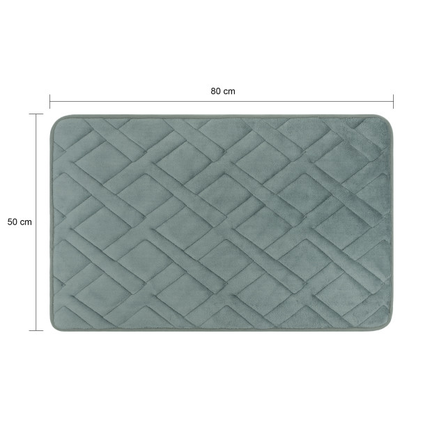 QUVIO Badmat met ruit patroon, 50x80cm - 1848942 large