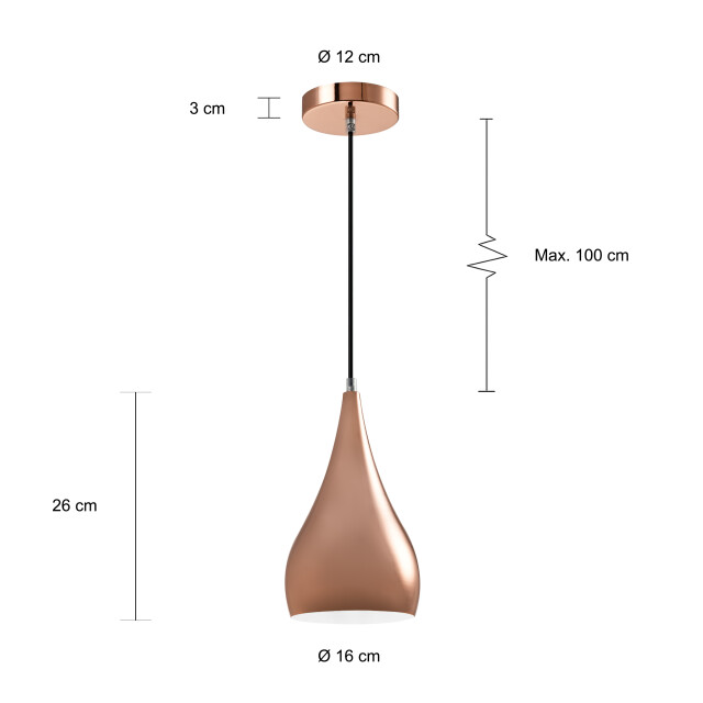 QUVIO Hanglamp langwerpig rosegoud quv5174l-rosegold 1551117 large