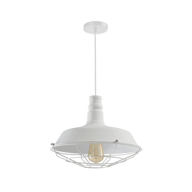 QUVIO Hanglamp staal met rooster quv5049l-white 1395173 large