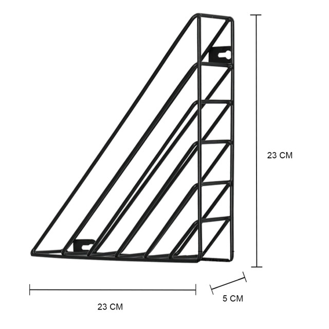 QUVIO Tijdschriften / boeken houder wand driehoek metaal - 1394992 large