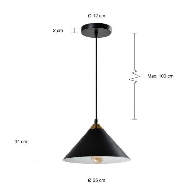 QUVIO Hanglamp rond quv5140l-black 1540308 large