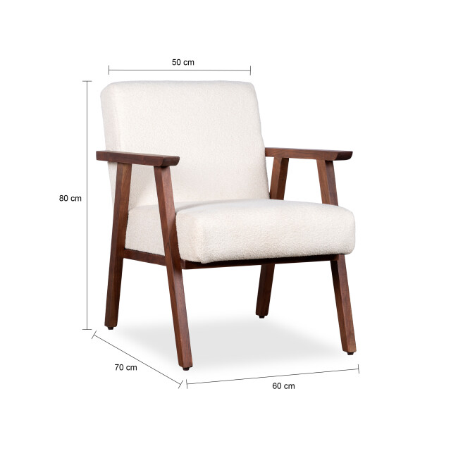 Lewis & Loft Fauteuil loïs – acacia hout – 2932980 large