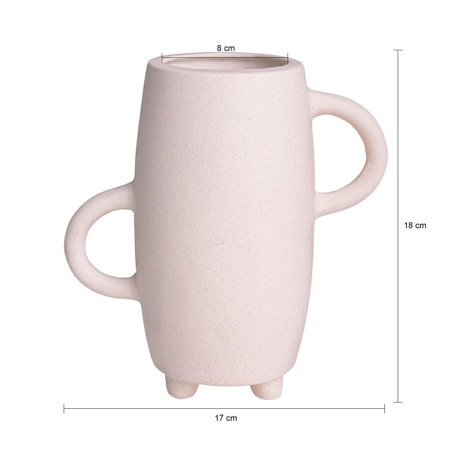 QUVIO Vaas met handvatten – op 3 poten keramiek – 2912804 large