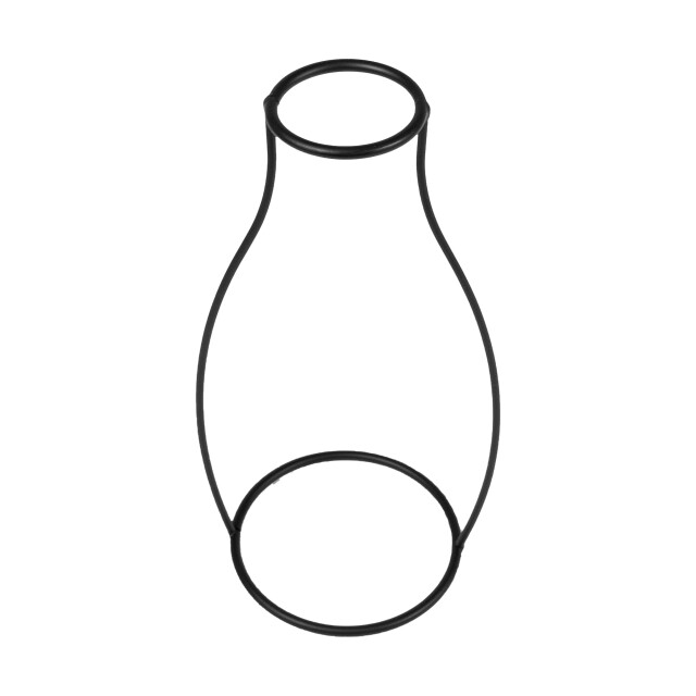 QUVIO Bloemenvaasje glas met stalen frame - 1395366 large