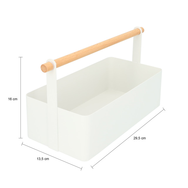 QUVIO Opbergbak met handvat metaal - 2180335 large