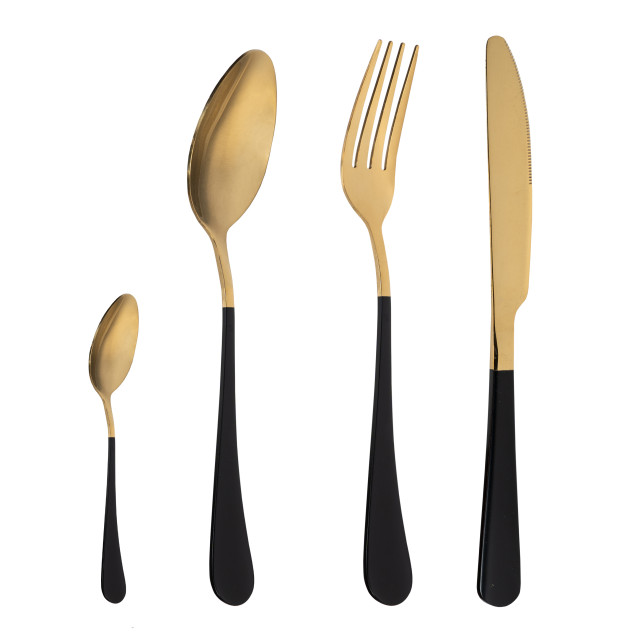 Krumble Bestek set van 4 (plat) en zwart 1395394 large