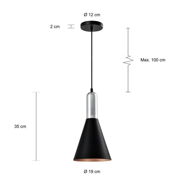 QUVIO Hanglamp langwerpig quv5119l-black 1540297 large