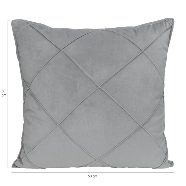 QUVIO Kussenhoes met ruit patroon 50 x 50 cm fluweel - 1849006 large