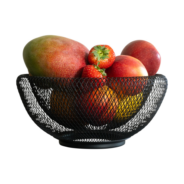 QUVIO Fruitschaal metaal mesh - 1395507 large