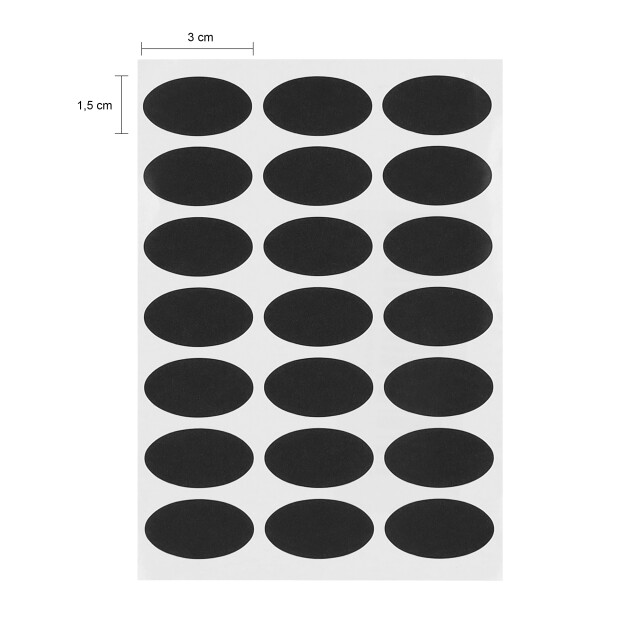 QUVIO Krijtstickers ovaal set van 105 stickers - 2269312 large