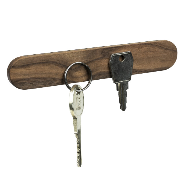 QUVIO Magnetische wand sleutelhouder hout donker 15,5 cm 1551081 large
